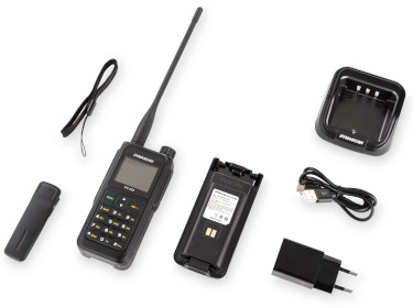 Accesorios incluidos en el walkie Dynascan UV-202