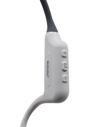 Detalle botonera del pinganillo diadema deportiva Komunica BLUE-MAX-6