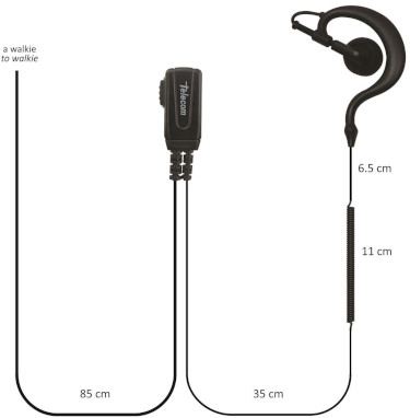 Pinganillo Telecom MAU-R7 detalle dimensiones